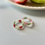 いちご🍓フルーツビーズリング