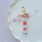 KOHAKUTO BEAR♡あけおめカラー　　　　シャカシャカ　キーホルダー　レジン　アニマル　スイーツ　プレゼント　ミニチュア　フェイクスイーツ　琥珀糖　ホワイト　ピンク　暖色　星