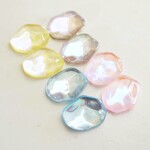 4種各2個 8個 波 ミニガラスカボション① 10mm  小さい 海 水面 ネイル レジン