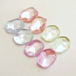 300→190円 4種各2個 8個 波 ミニガラスカボション② 10mm  小さい 海 水面 ネイル レジン