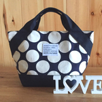 ○水玉×無地○ トートバック