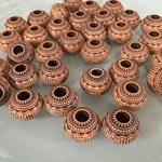 60個 11mm ウッド調 大穴 アクリル ビーズ 