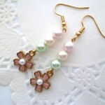 再販♥セール♥桜と三色団子のお花見ピアス