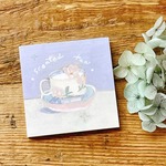 ★1月新入荷★[雀斑茶・Freckles Tea] [QB-021E] 花茶 コラージュ ブロックメモ(約50枚入)