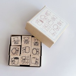 手帳にちょこん。ぬいぐるみミニスタンプセット（2×2cm／9柄）