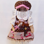 (再販)チョコレートガールスタイ(リボン赤チェック)
