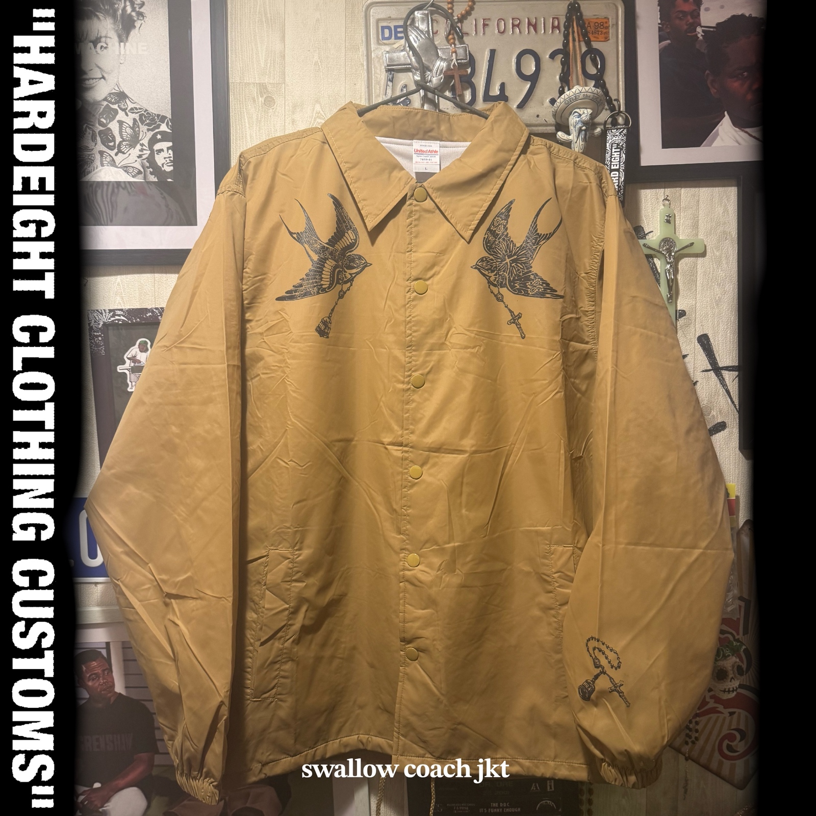 Lサイズ 裏地付きコーチジャケット BACK IN ONE PEACE