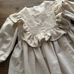 〈長袖〉花刺繍のお洒落なワンピース