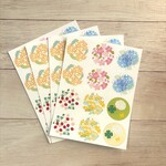 お花のシール4枚セット