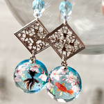 金魚🐠　桜金魚玉うるつやピアス　イヤリングヾ(๑╹◡╹)ﾉ"🩵　☆☆アレルギー対応致します☆☆