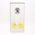 紙ピアス・ライオン01・White/Gold