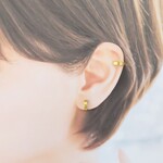 【再販×68】〈痛くない〉ゴールドフラットリングイヤリング・イヤーカフ・フェイクピアス･イヤークリップ〈直径約11㎜、幅約3㎜〉(両耳用)(手で調節可能)  管理No.1127