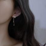 ꫛꫀꪝ✧‧˚リボンの痛くないイヤリング　揺れるイヤリング