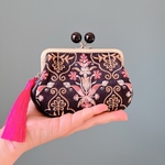インド刺繍コンパクト親子がま口財布