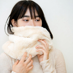 「O様オーダー作品」Organic Cotton Fur ふわふわツイストネックウォーマー　【ビックサイズ】