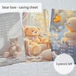 Bear love - saving sheet 3 pieces set