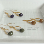new☆teardrop beadsピアス／イヤリング/くすみcolor♪♪