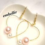 再販 送料無料 ♡ オープンハート のゴールドピアス  ♡