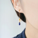 ラピスのしずくピアス(イヤリング)