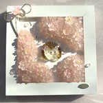 ♡桜を見上げるまんまるハリーさん♡シーグラスアート ガラスアート ハリネズミ