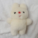 寄り添い　凪の白うさぎ　ぬいぐるみ