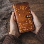 星屑と硝子の猫　本革　iPhone/Androidケース