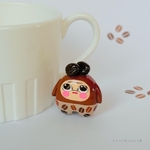 【バレンタイン】コーヒー豆チョコおっさんキーホルダー