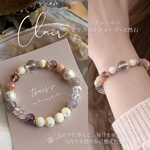 Clair〜クレール〜クリスタルクォーツ×天然石　パワーストーン　ブレスレット　クレールビオラ