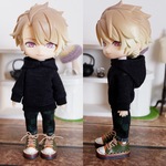 黒　パーカーセット（ねんどろいどどーるオビツ11ボディ共有サイズ）