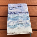 四六判ソフトカバー用♪ブックカバー☆海・波☆油絵タッチ