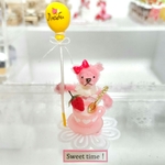 No.E69 　風船を持った小さなクマのぬいぐるみとティーセット