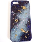 ☆iPhone5/5S用　３つの世界：宇宙塗りケースカバー☆