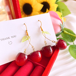 数量限定❣️ 大人可愛い さくらんぼ 🍒チェリー🍒揺れる ♪ハンドメイド ピアス イヤリング レディース アクセサリー