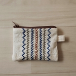 ＊BASIC＊フリーステッチのミニミニポーチ🪡ネイビー/ブラウン