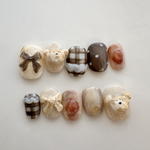 No.467 バレンタインネイル、クッキーネイル、くまネイル