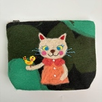 猫さんのマチ付きポーチ