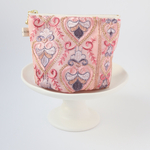 マチ付き　12cmファスナー　インド刺繍リボン2枚タイプ