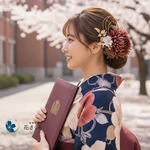 【量控えめver.】大和菊の髪飾り/飾れるBOX対応有り/成人式/卒業式/結婚式/前撮り/和装　ヘッドドレス　ウエディング  髪飾り　ブライダル　タッセル