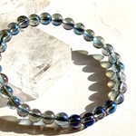 ✨新月に弁財天のエネルギーをチャージ✨🐲💙青い空と竜の石💙🐲アクアオーラクオーツ 6mm パワーストーンブレスレット