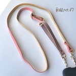 【彩結〜いろゆい〜】NO.67 再販不可　帯締めスマホショルダー　ピンク　ゴールド　和モダン雑貨　一点物　スマホショルダー
