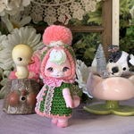 さくらんぼのぽんぽん帽子SET＊