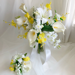 カサブランカとカラーのリリーブーケartificialflowers wedding bouquet