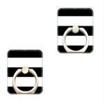 *モノトーンボーダー*【全機種対応】スマホリング