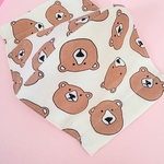 ☆大人用☆立体マスク☆ハンドメイド☆ガーゼ☆くま☆熊☆クマ☆顔☆かわいいマスク☆おしゃれなマスク☆マスクゴム使用☆
