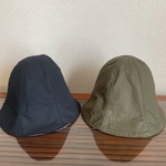 リバーシブル ハット 男女兼用 レディース メンズ ヒッコリー風　バケットハット 帽子