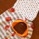 販売：10/9 21時【グレー】タンクトップパーカー☆スマイル×ボーダー☆犬服☆パグフレブル