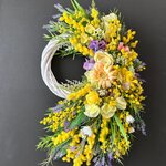 Mimosa & lavender wreath「受注制作」