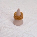 【ami ring 🧶】　オレンジブラウン　ビーズリング　