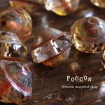 clear 宝石カット💎惑星 チェコビーズ 5個