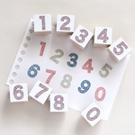 【新作】クレヨンシリーズ・数字バージョン９個セット〜1.2.3.4.5.6.7.8.0〜〈ゴム印はんこ・ラバースタンプ〉
